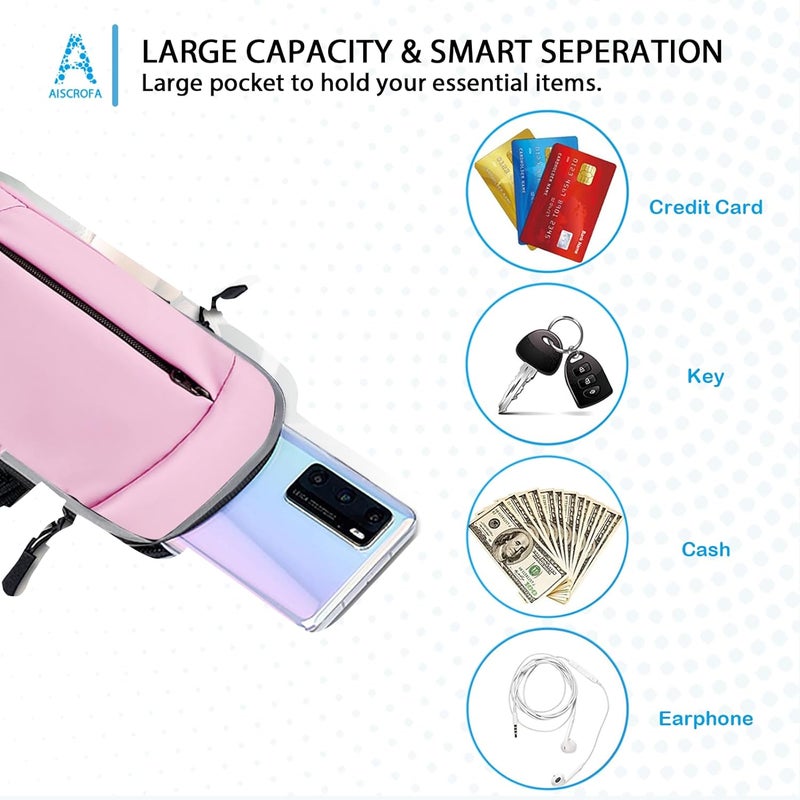 AiScrofa Phone Holder Arm Bands for Running Armband Small Crossbody Bags for Women Kids,iPhone 15 14 13 12 11 Pro Max Xs Xr X 6 7 8 Plus SE Mini Galaxy Ultra Edge S24 S23 Note - Image 3